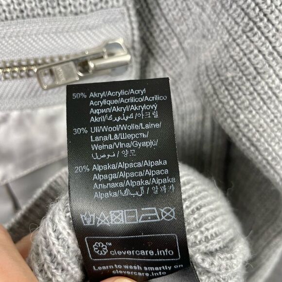 Peak Performance Grey Code Crew Alpaca Wool Blend Sweater Size S - Picture 7 of 7